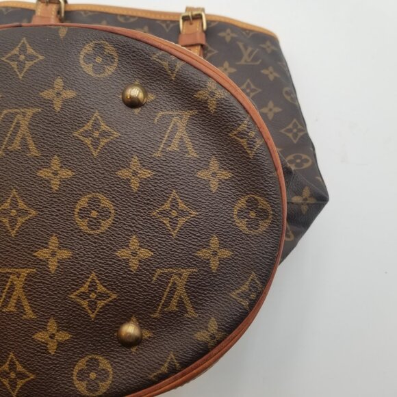 Louis Vuitton Louise Bucket Shoulder Bag Monogram Brown Canvas w/COA - Picture 5 of 13
